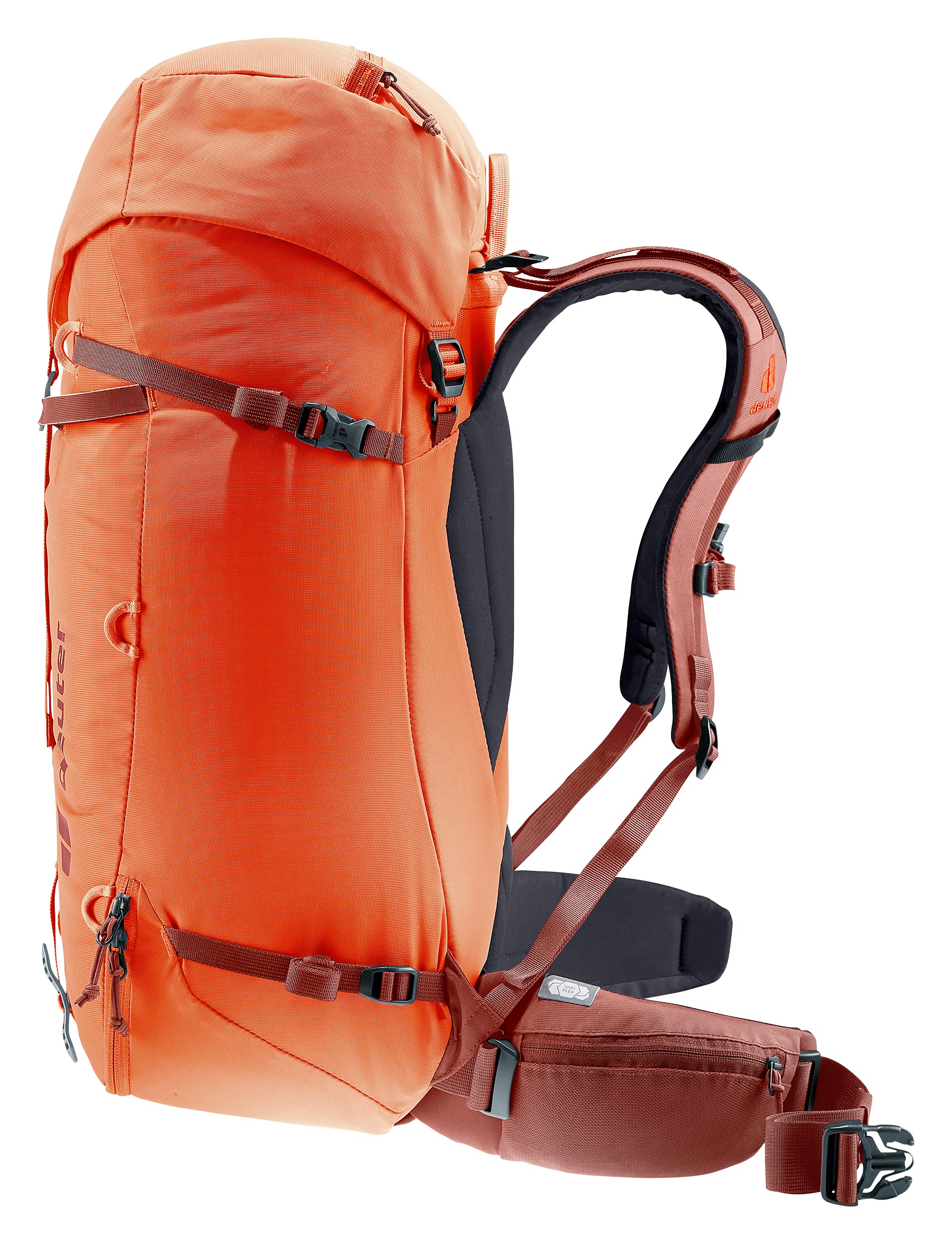 Detachable VariFlex hip fins with pocket on the Deuter Guide 34+8L