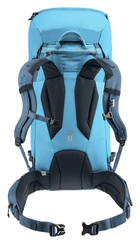 Deuter Guide 44+8 alpine back system supports steady comfort on rugged routes.