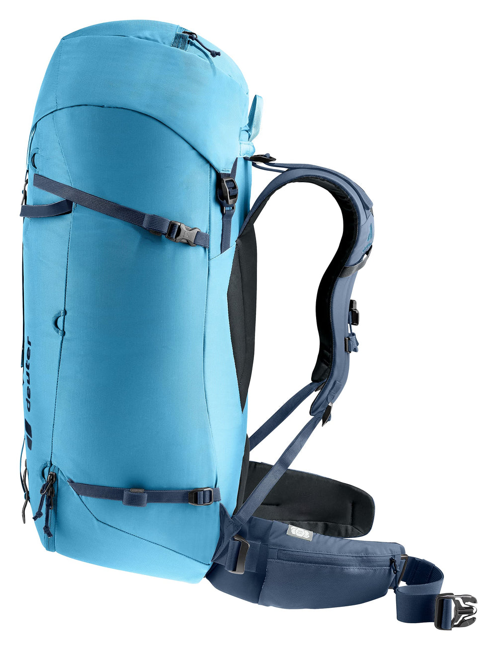 Deuter Guide 44+8 front access for quick gear retrieval during climbs.