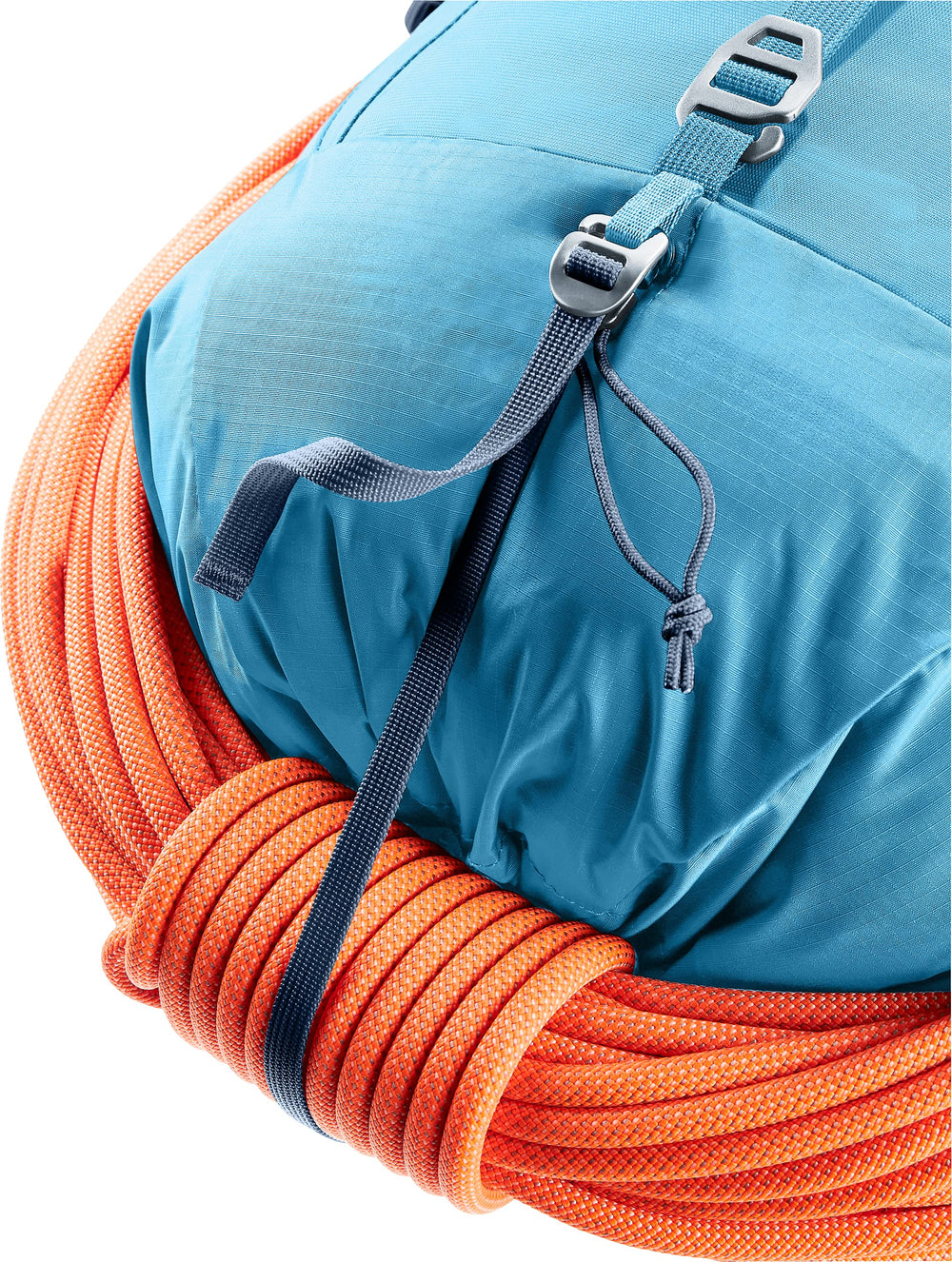 Deuter Guide 44+8 ice axe attachments for efficient tool management.