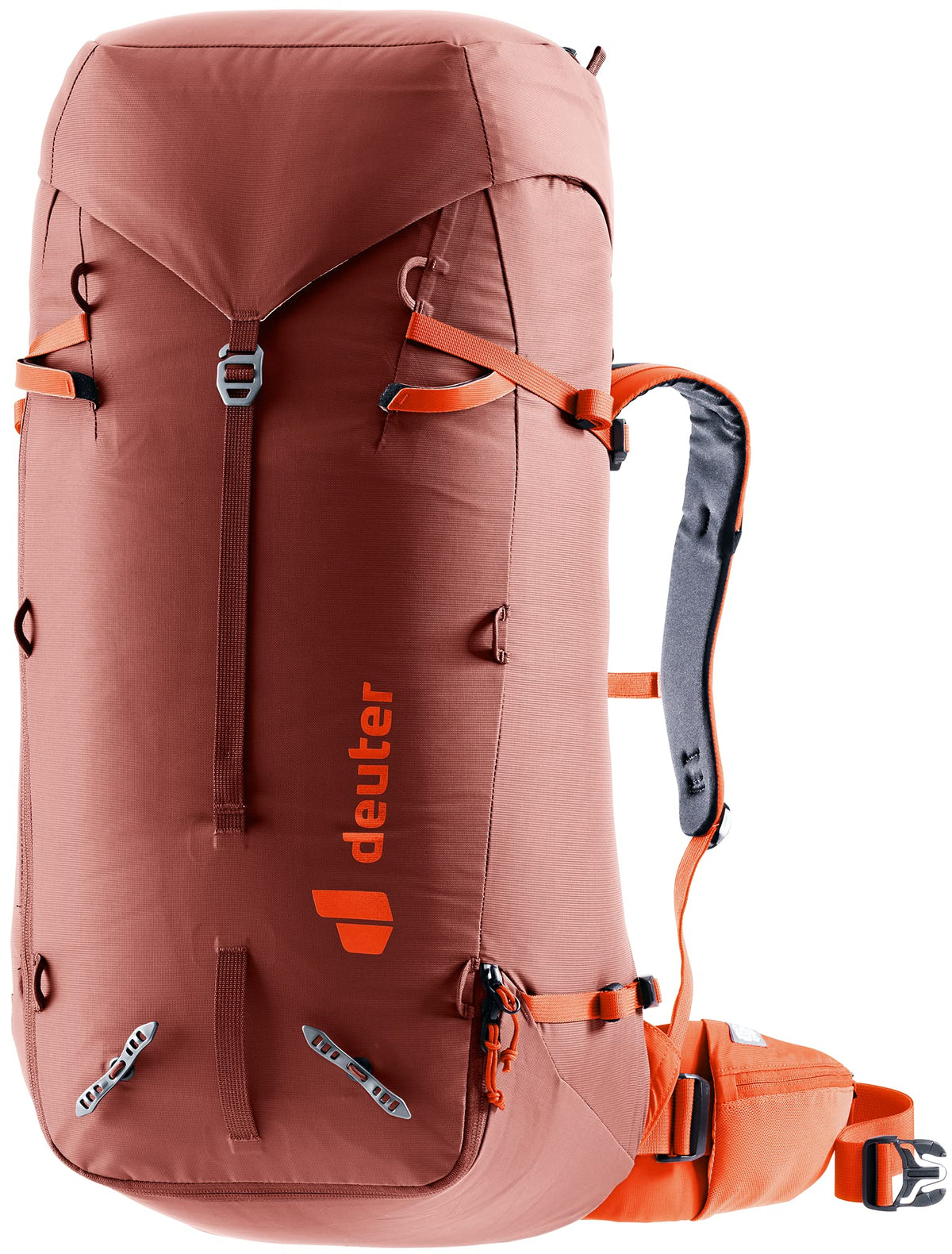 Deuter Guide 44 alpine back system supports stable balance on steep ascents.