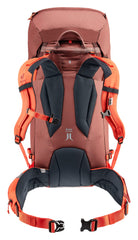 Deuter Guide 44 durable material demonstrates rugged resilience on tough terrain.