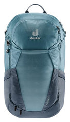 Deuter hip supports with elastic spring steel frame improve stability during climbs.