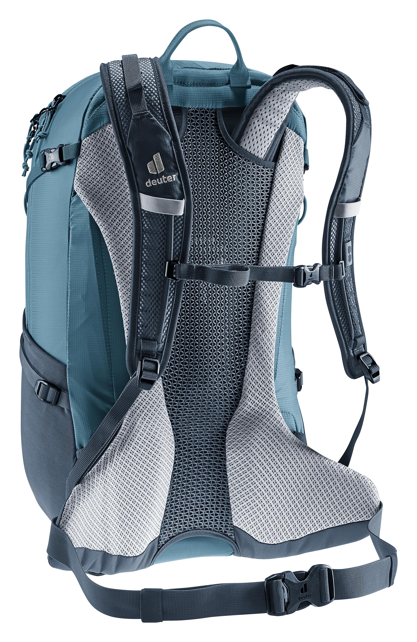 Deuter minimalistic 23l Atlantic-Ink front pocket offers organized storage during day trips.