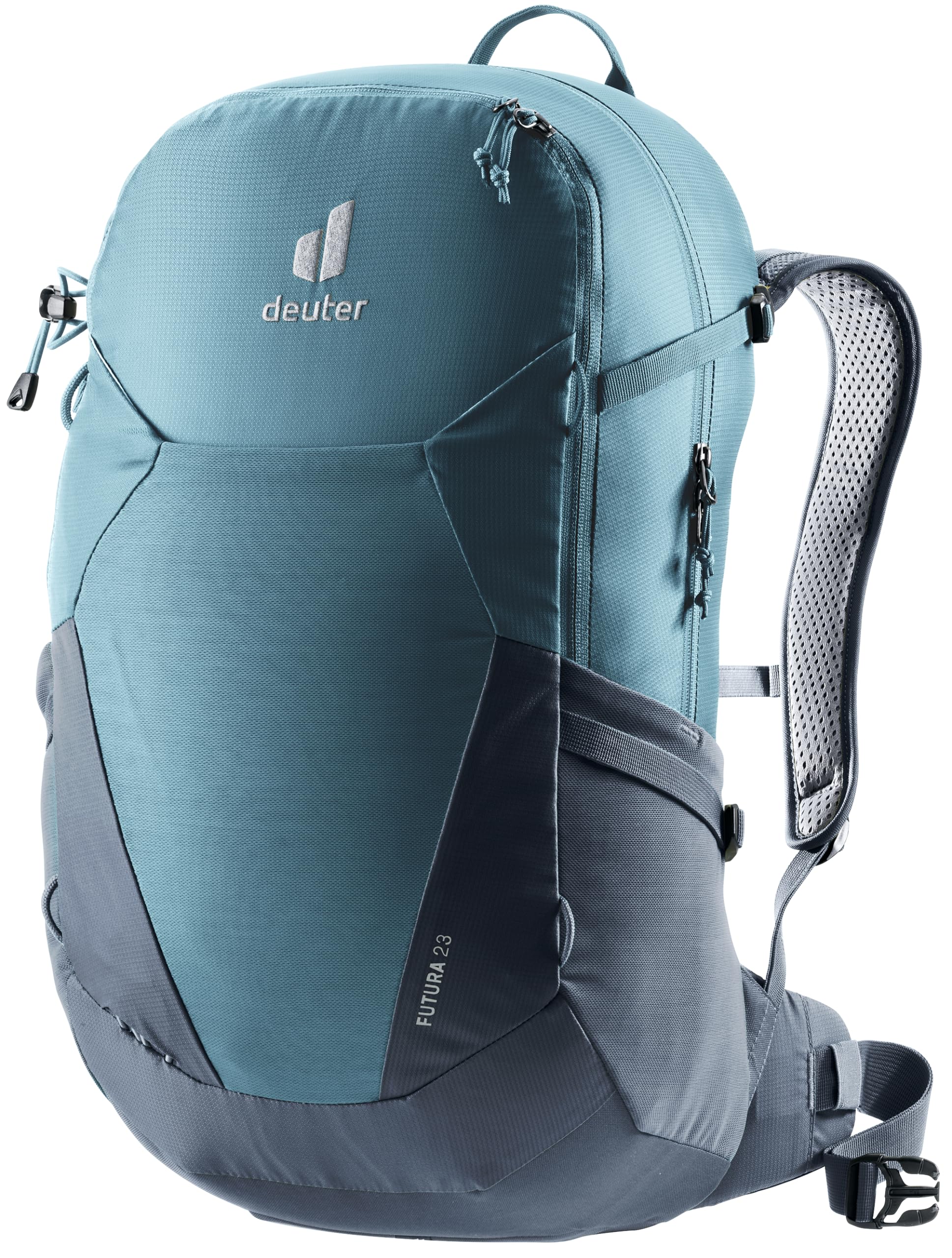 Deuter minimalistic 23l Atlantic-Ink front view showcases compact everyday hiking capacity.