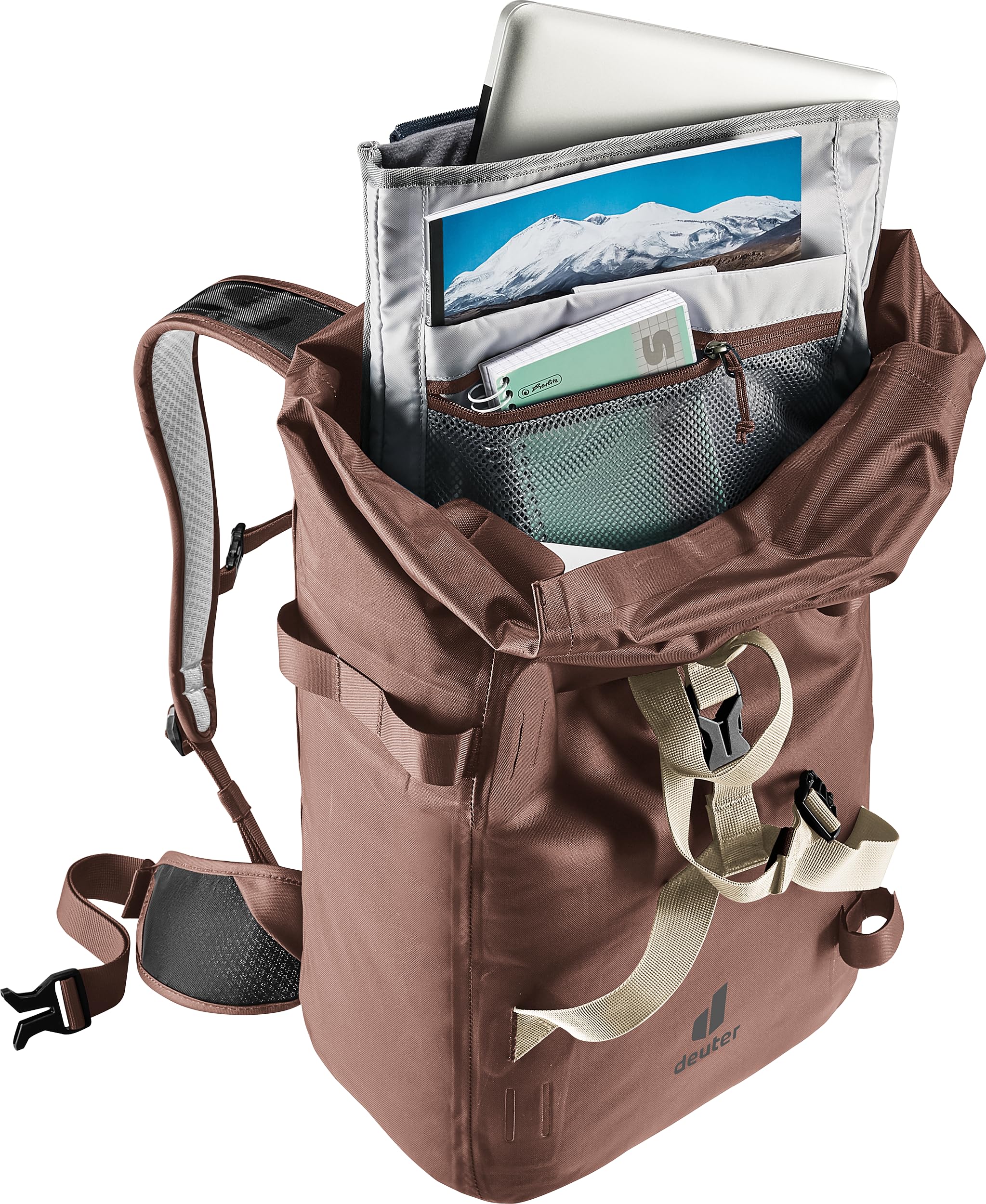 Deuter Minimalistic Raisin rolltop expansion accommodates extra gear