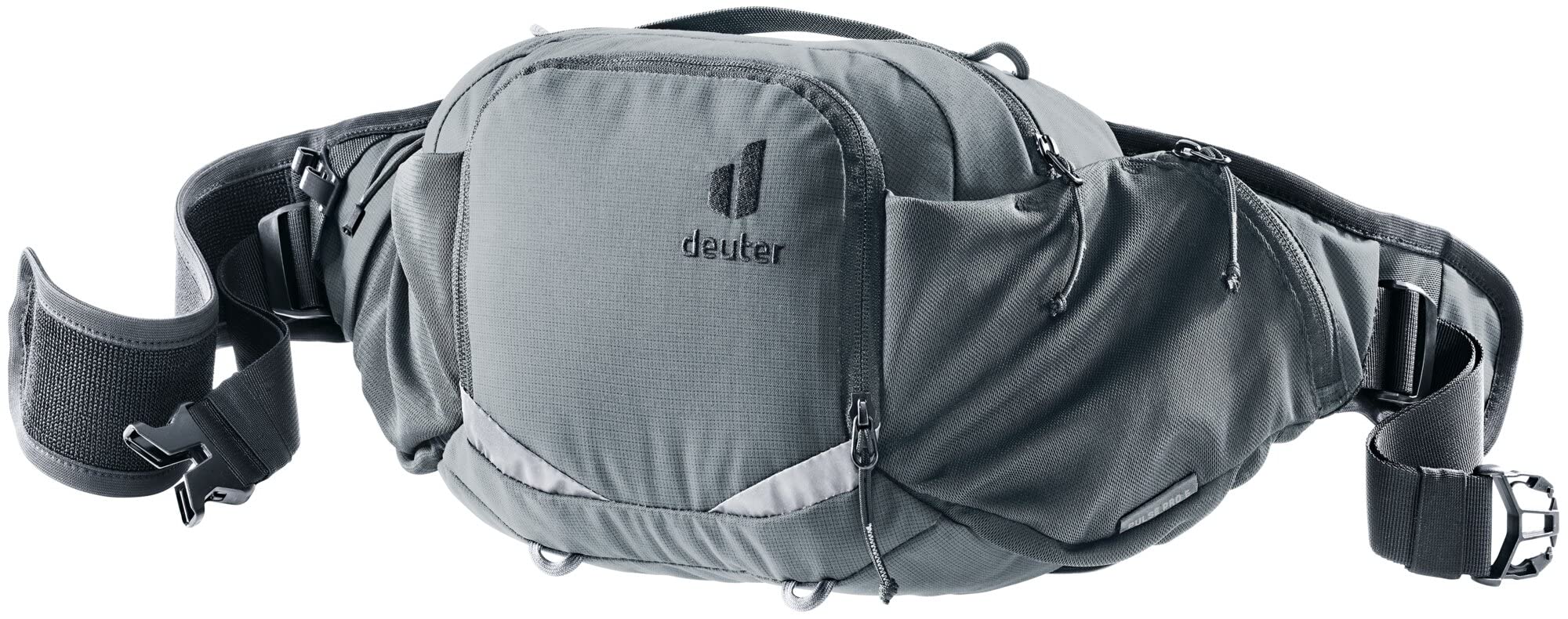 Deuter Modern Graphite 5L hip belt with pockets boosts comfort and on trail stability