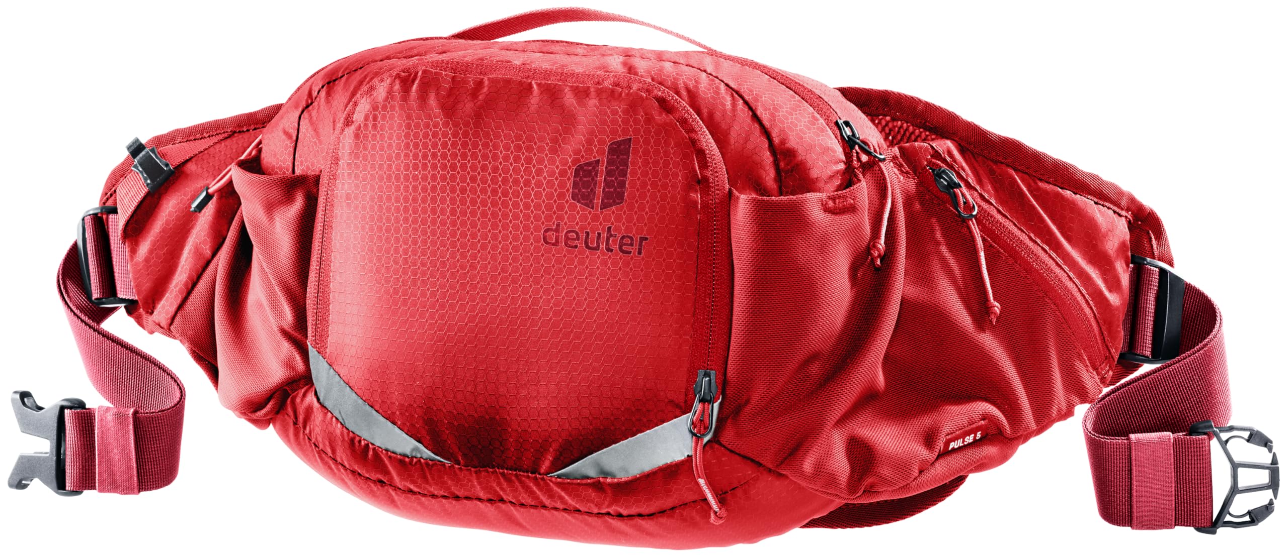 Deuter Pulse 5 bike hip bag side view showing ergonomic fit for active rides.