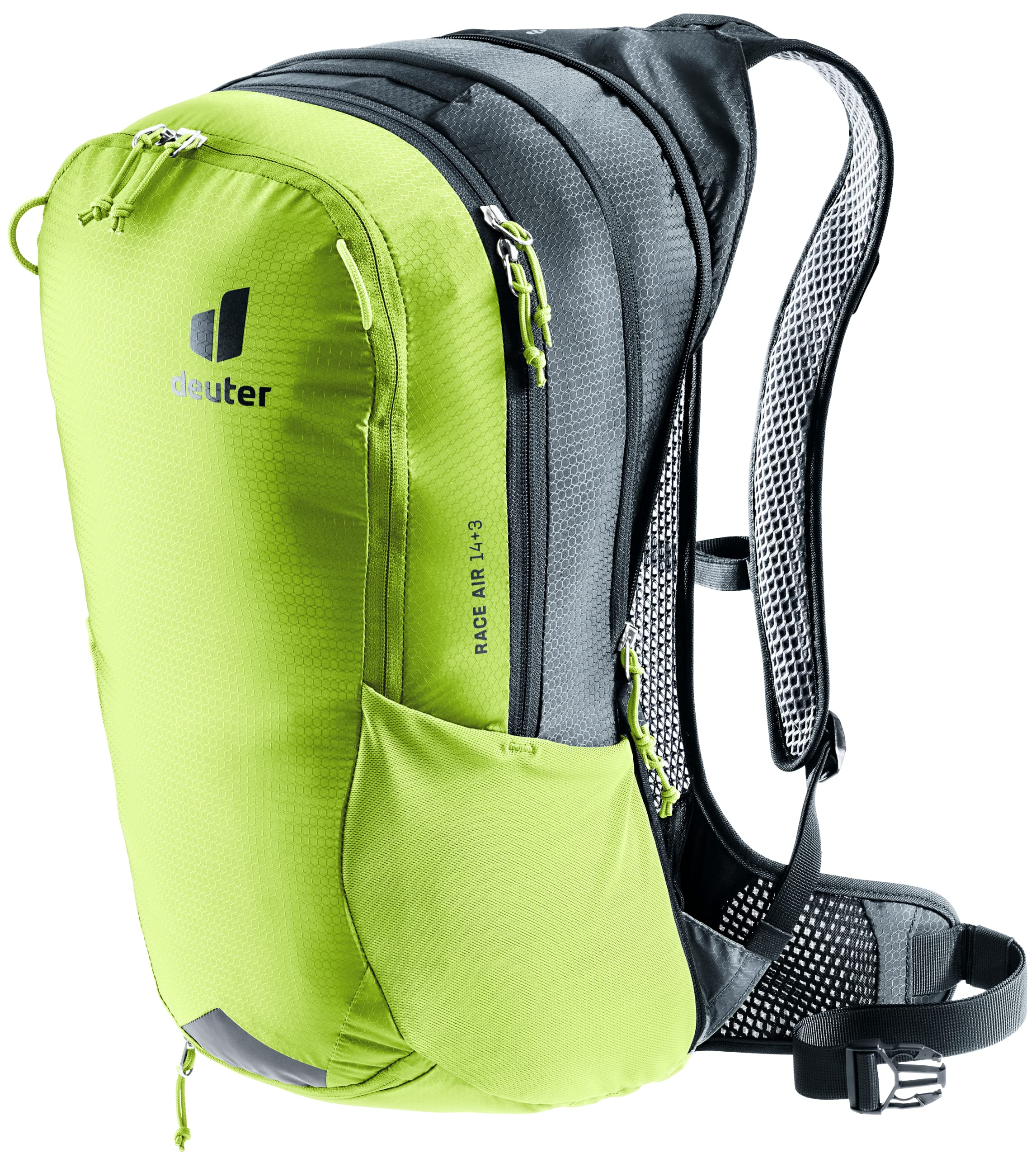 Deuter Race Air 14+3 hydration sleeve supports hydration systems on longer rides.