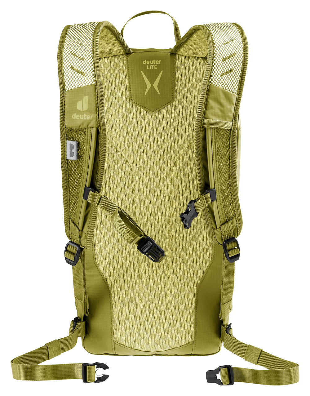 Deuter Speed Lite 13L side view with detachable waist belt for flexible carry.