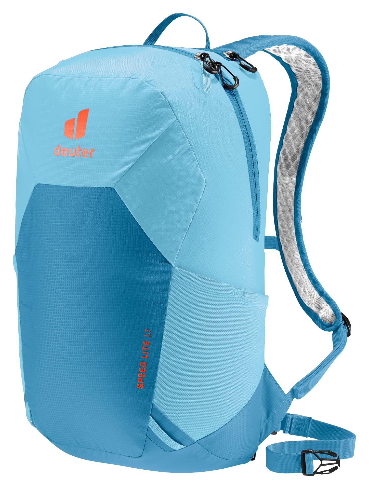 Deuter Speed Lite 17L front view in Azure-Reef, ideal for fast day hikes