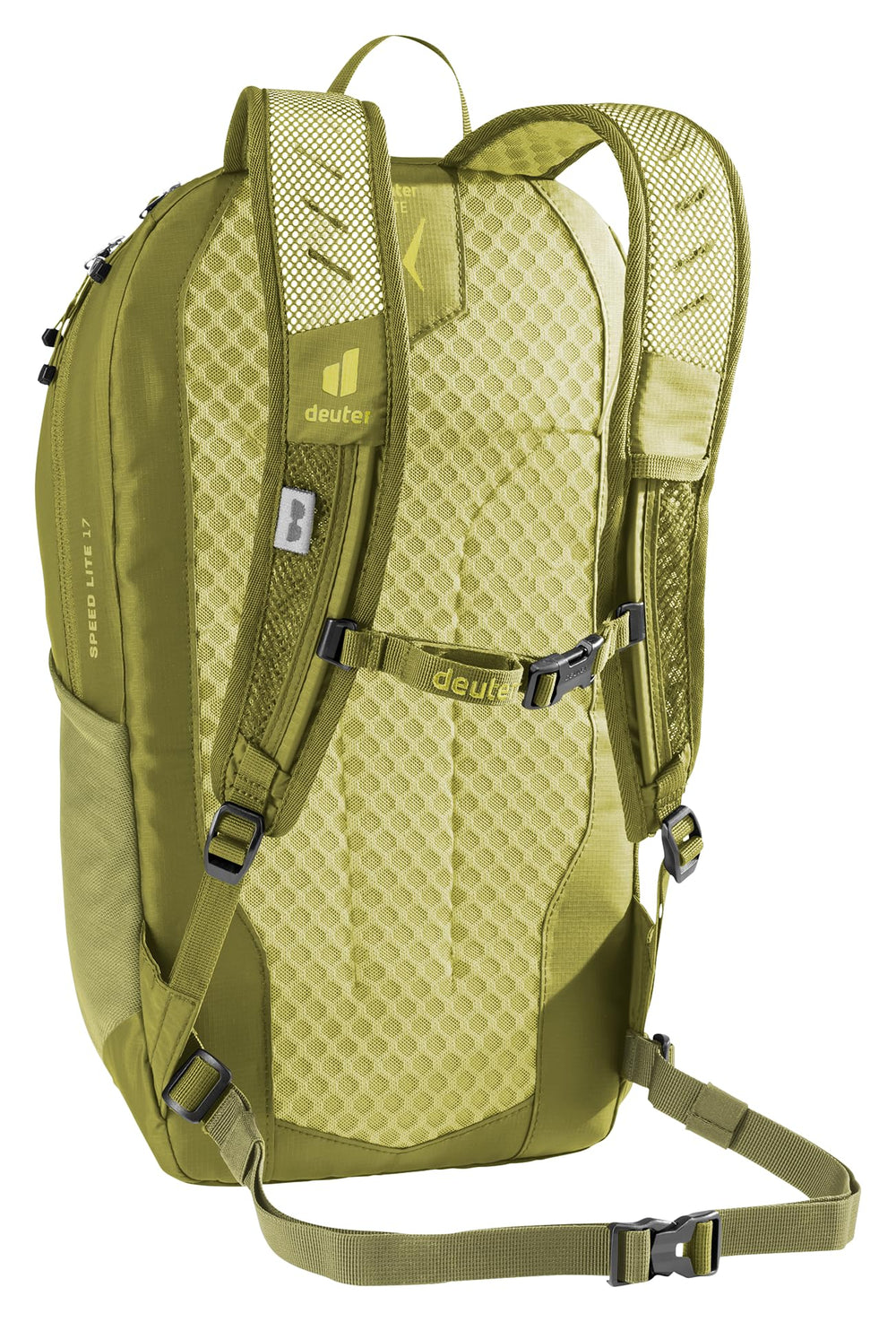 Top zip pockets and key clip keep valuables secure in the Deuter Speed Lite 17L