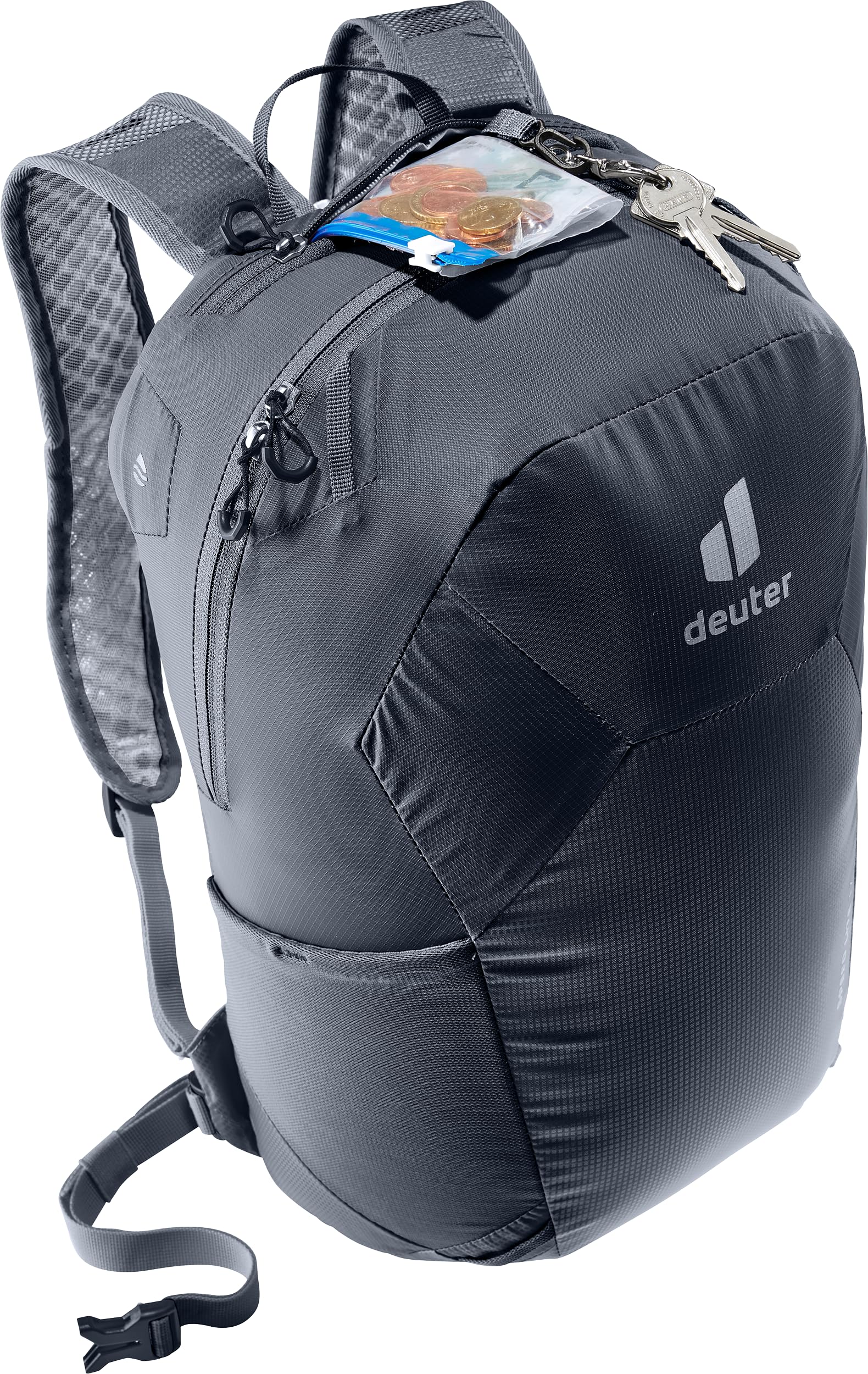 Deuter Speed Lite 17L zipper pulls designed for gloves.