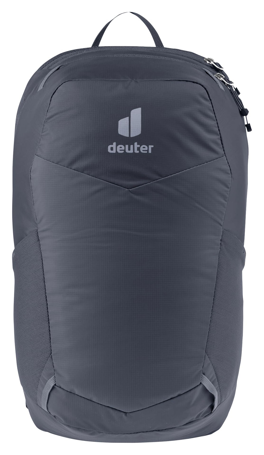 Deuter Speed Lite 17L side pocket open demonstrates quick-access storage on the trail.
