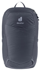 Deuter Speed Lite 17L side pocket open demonstrates quick-access storage on the trail.