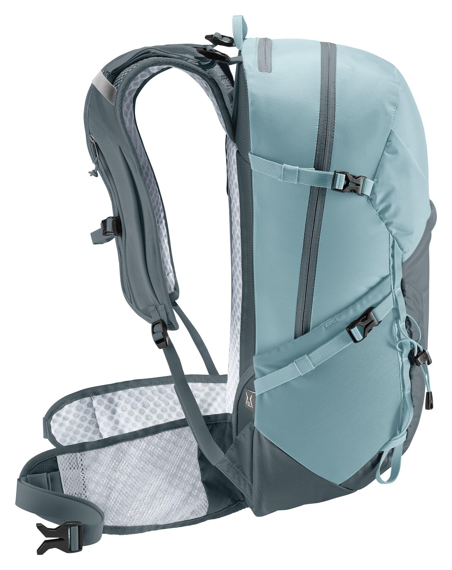 Deuter Speed Lite 23L SL breathable hip fins support comfortable women’s fit on long days.