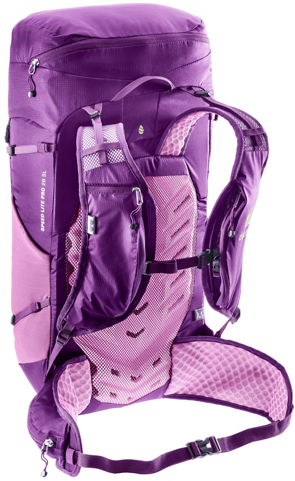 Deuter Speed Lite 28L SL backpack trekking pole attachment for versatility.