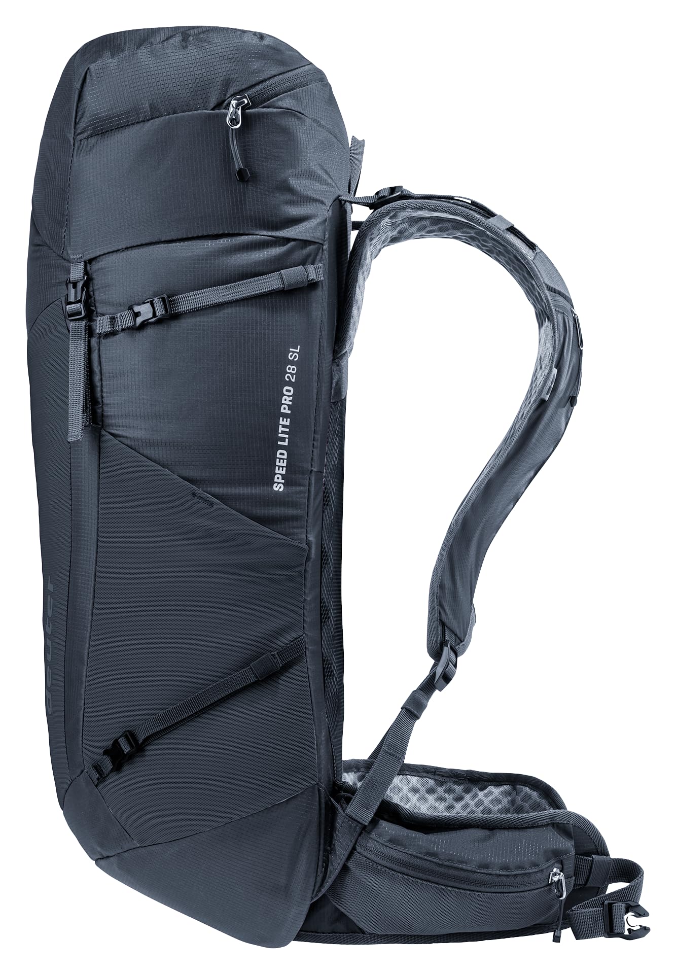 Deuter Speed Lite 28L SL trekking pole attachment feature on backpack