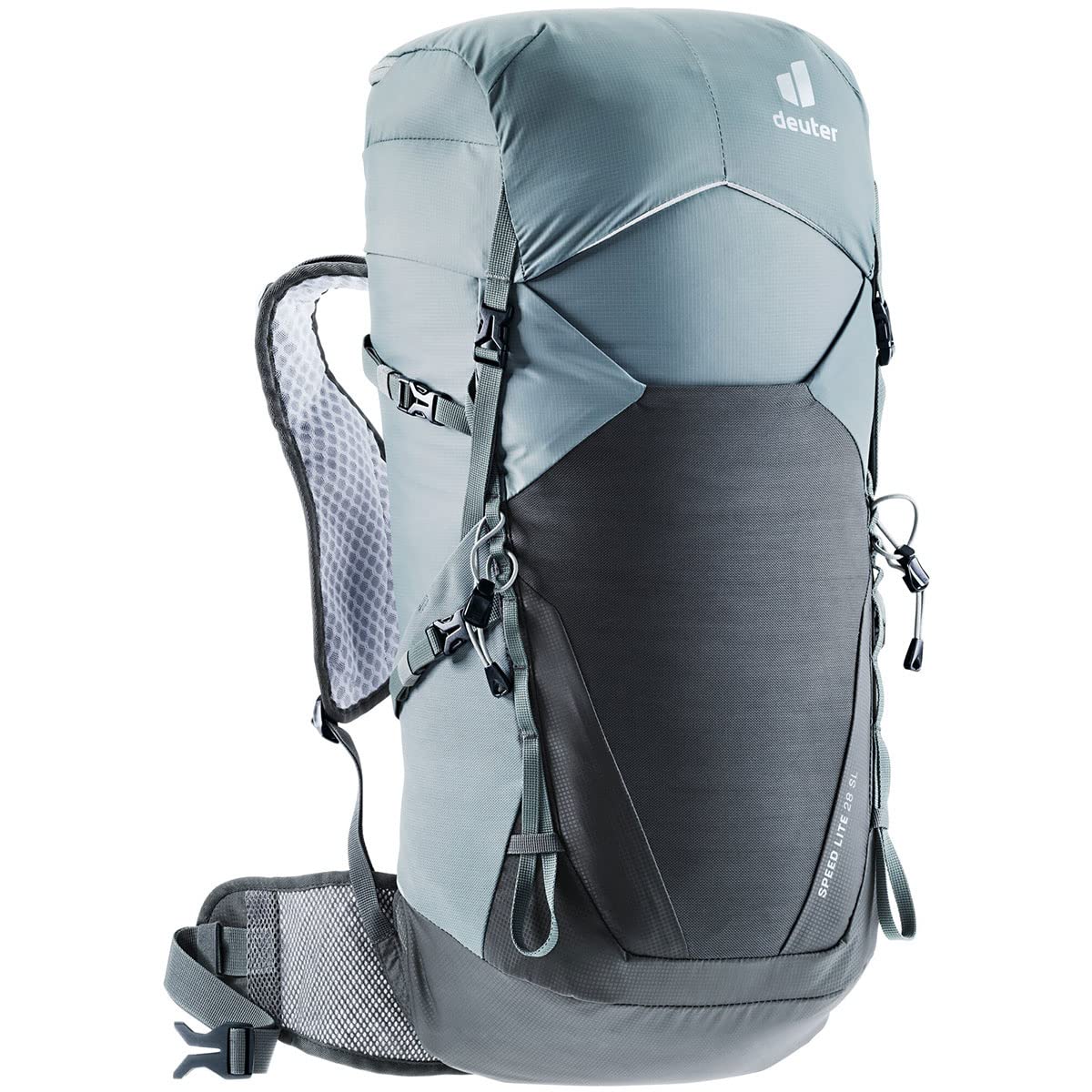 Deuter Speed Lite 28L SL front stretch pocket for gloves and small items.