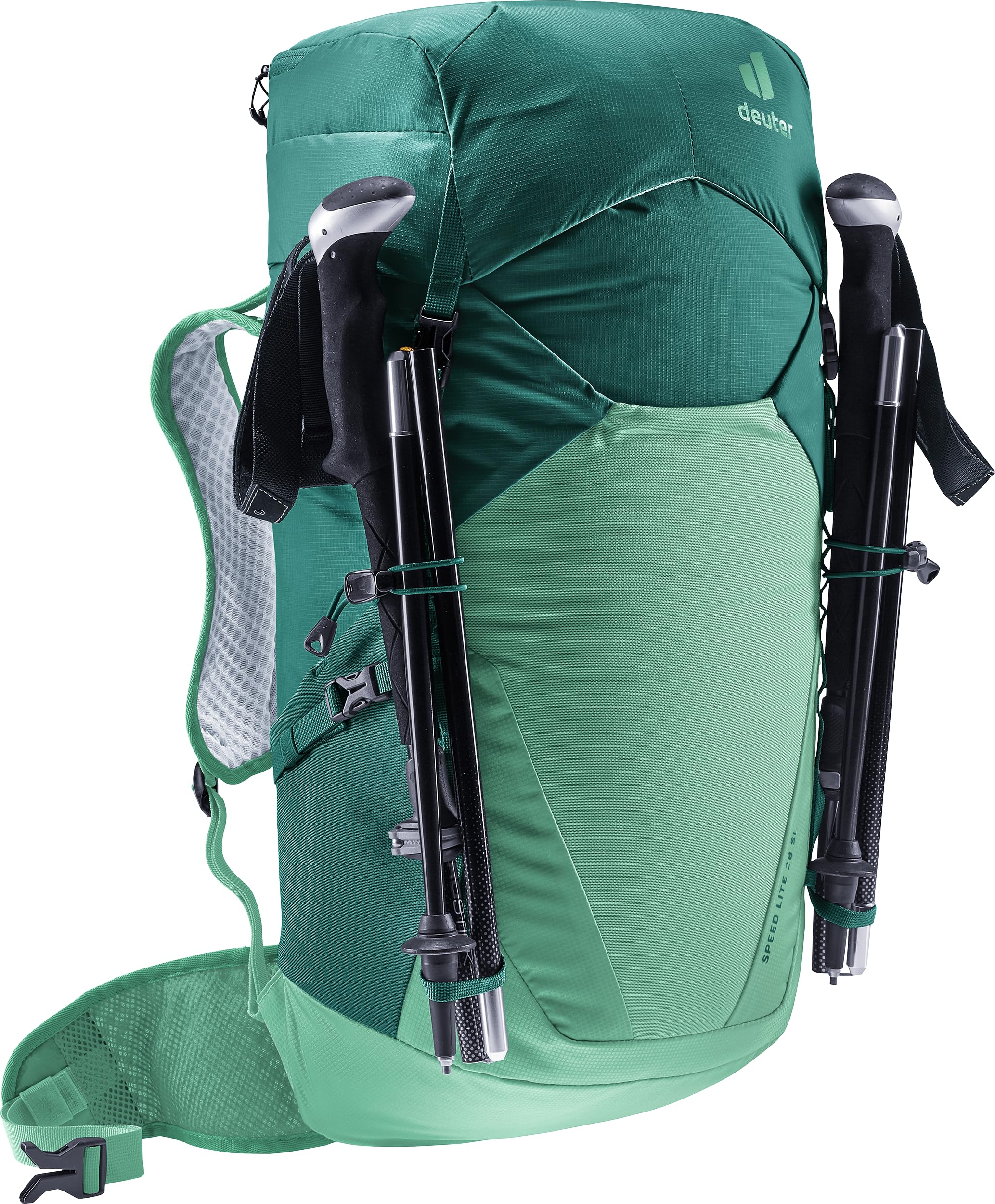 Deuter Speed Lite 28L SL Women’s conically-shaped hip fins offer natural movement