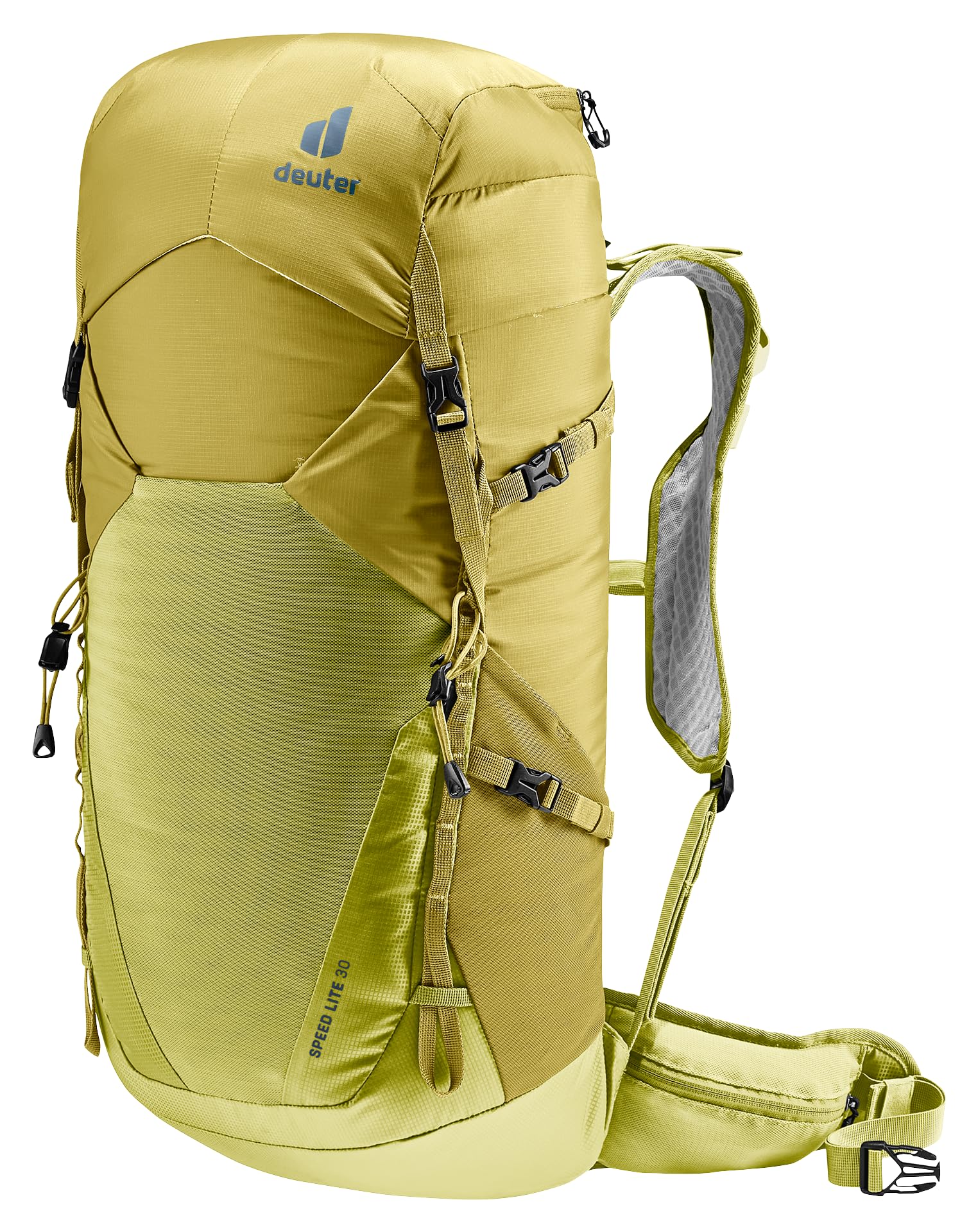 Deuter Speed Lite 30L backpack front view showing compact lightweight design for fast day hikes