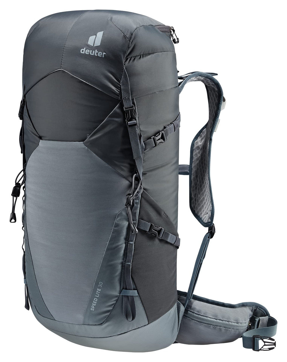 Deuter Speed Lite 30L front view highlighting lightweight design for day hikes.