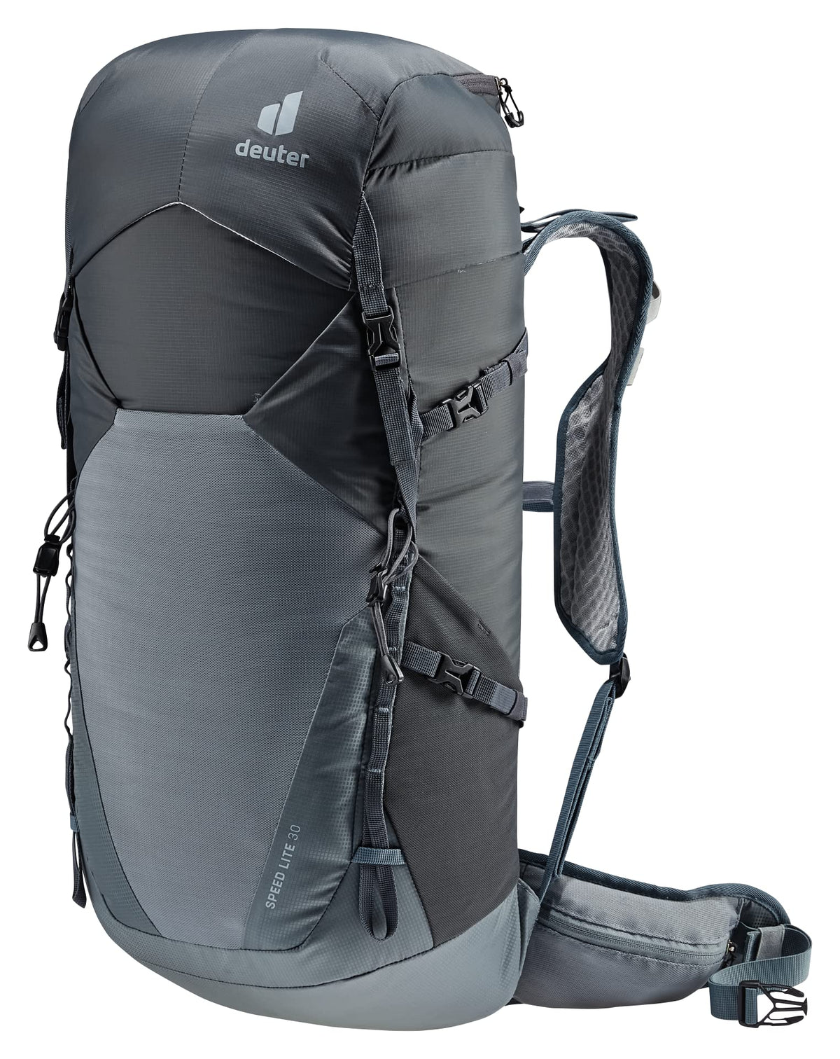 Deuter Speed Lite 30L front view highlighting lightweight design for day hikes.