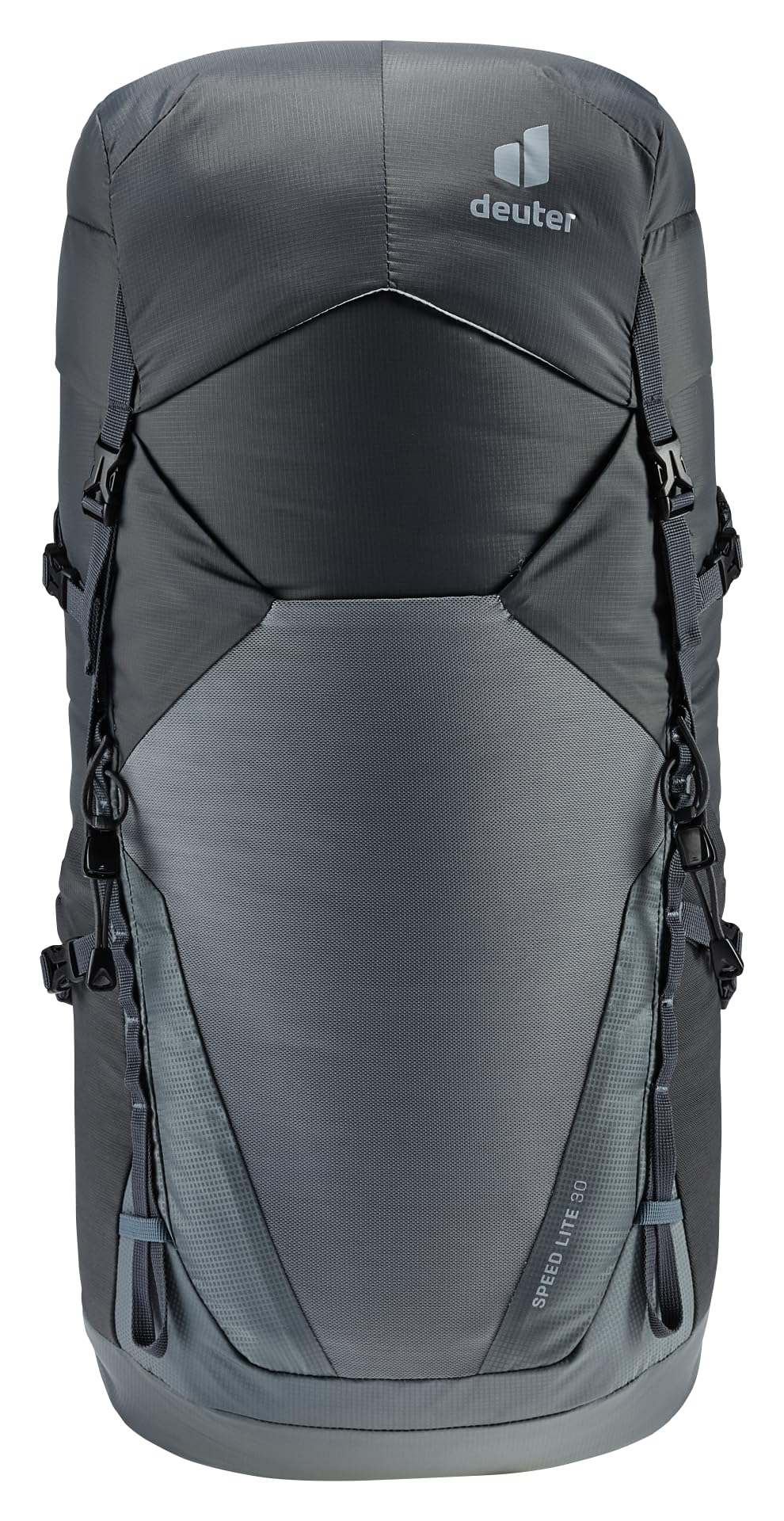 Deuter Speed Lite 30L zippered valuables pocket secures small items.