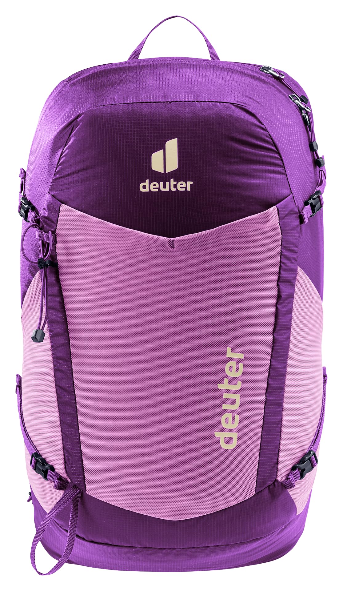 Deuter Speed Lite Pro 23L SL pole attachments support trekking poles on trails.