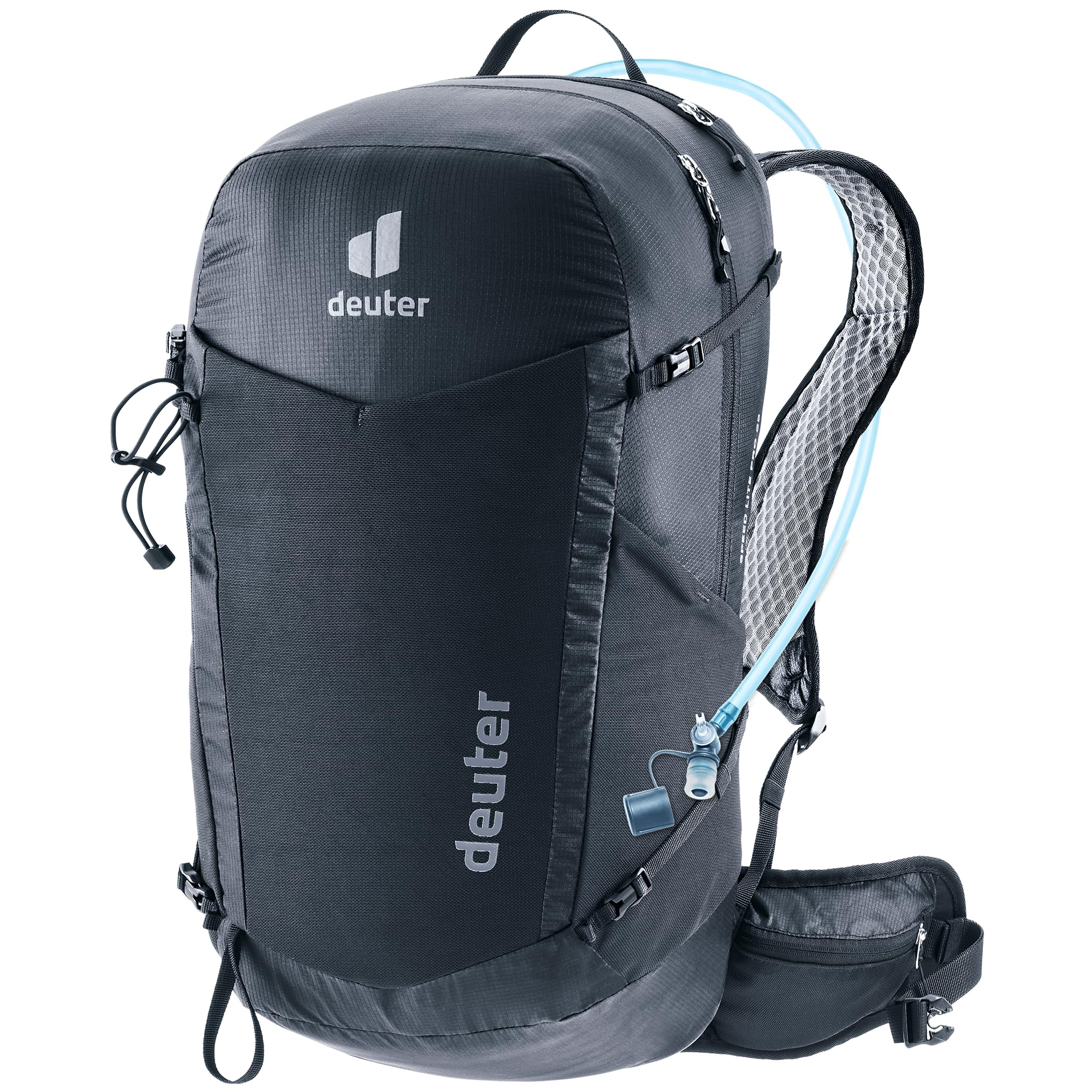 Deuter Speed Lite Pro 25L backpack overview showing hydration-ready design for mountain hikes.