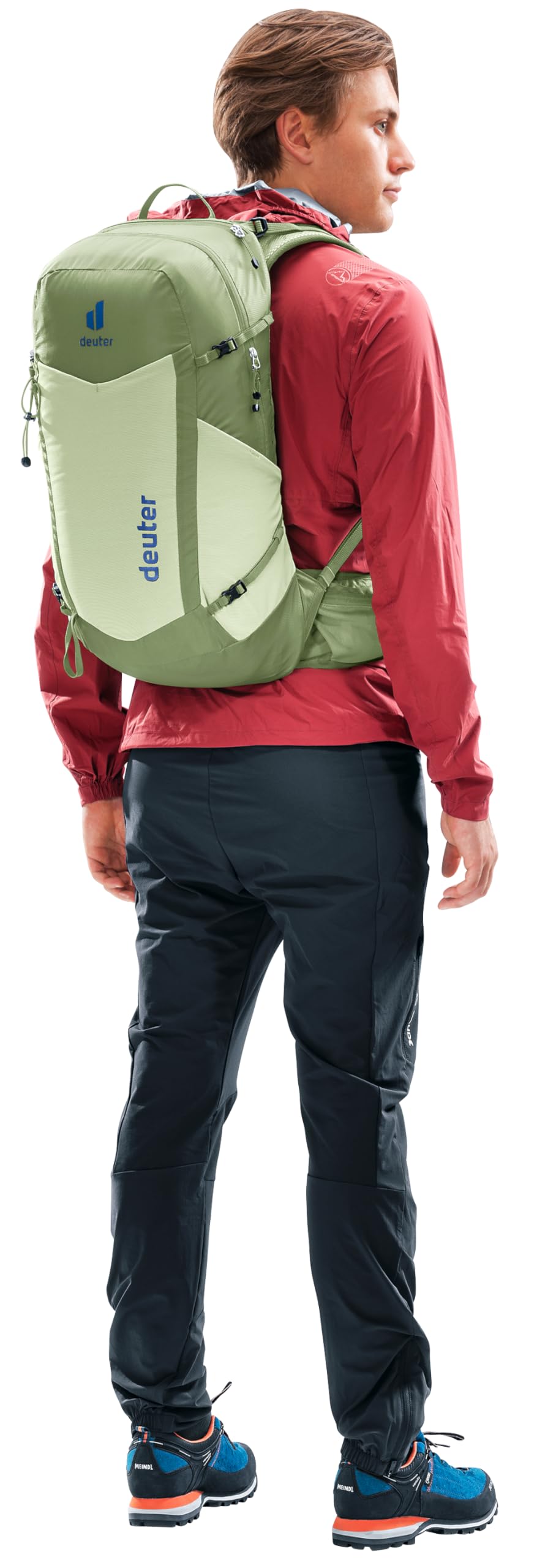 Deuter Speed Lite Pro 25L SOS label for quick safety reference during expeditions.