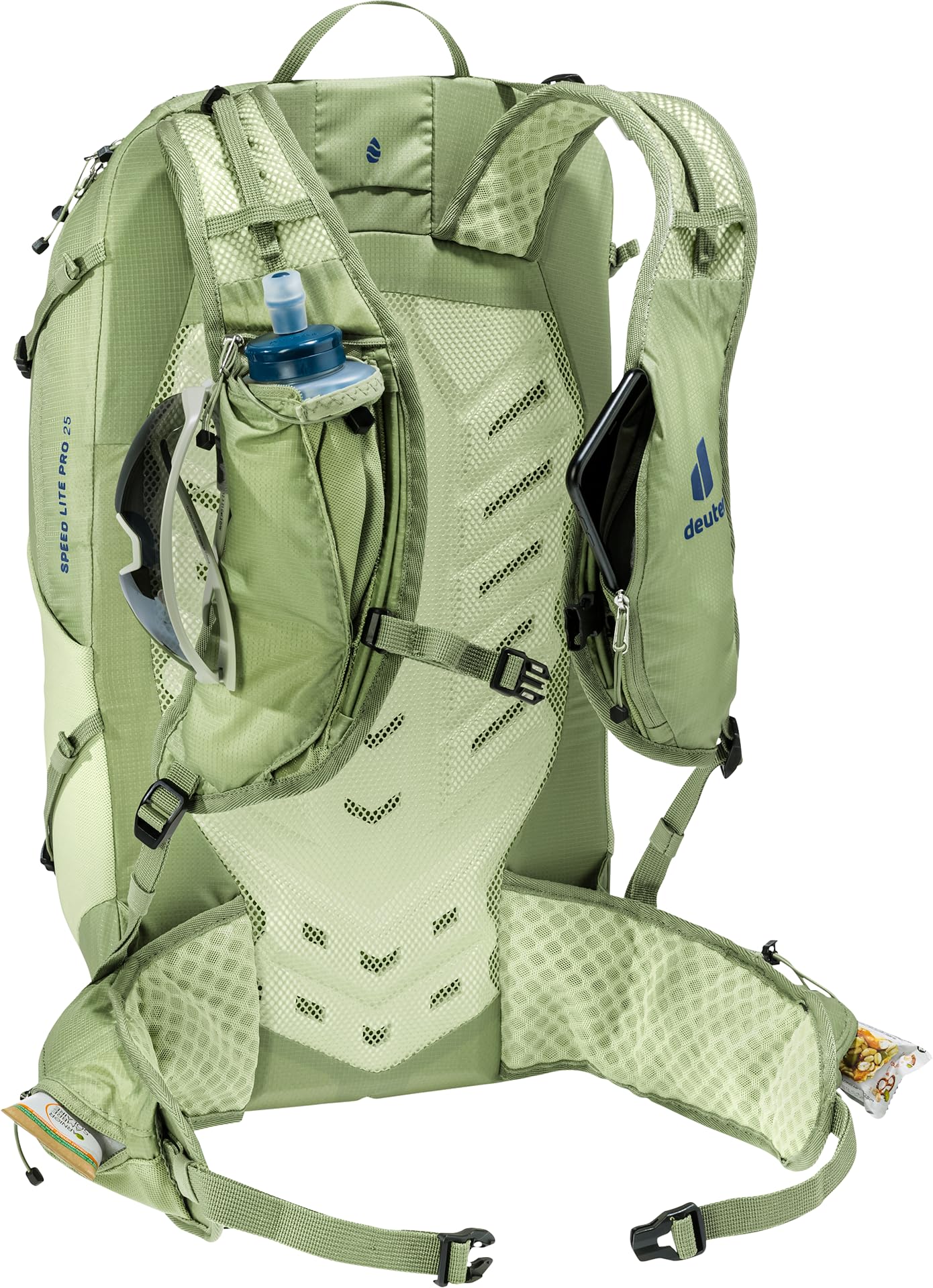 Deuter Speed Lite Pro 25L zippered hip fin pockets for valuables