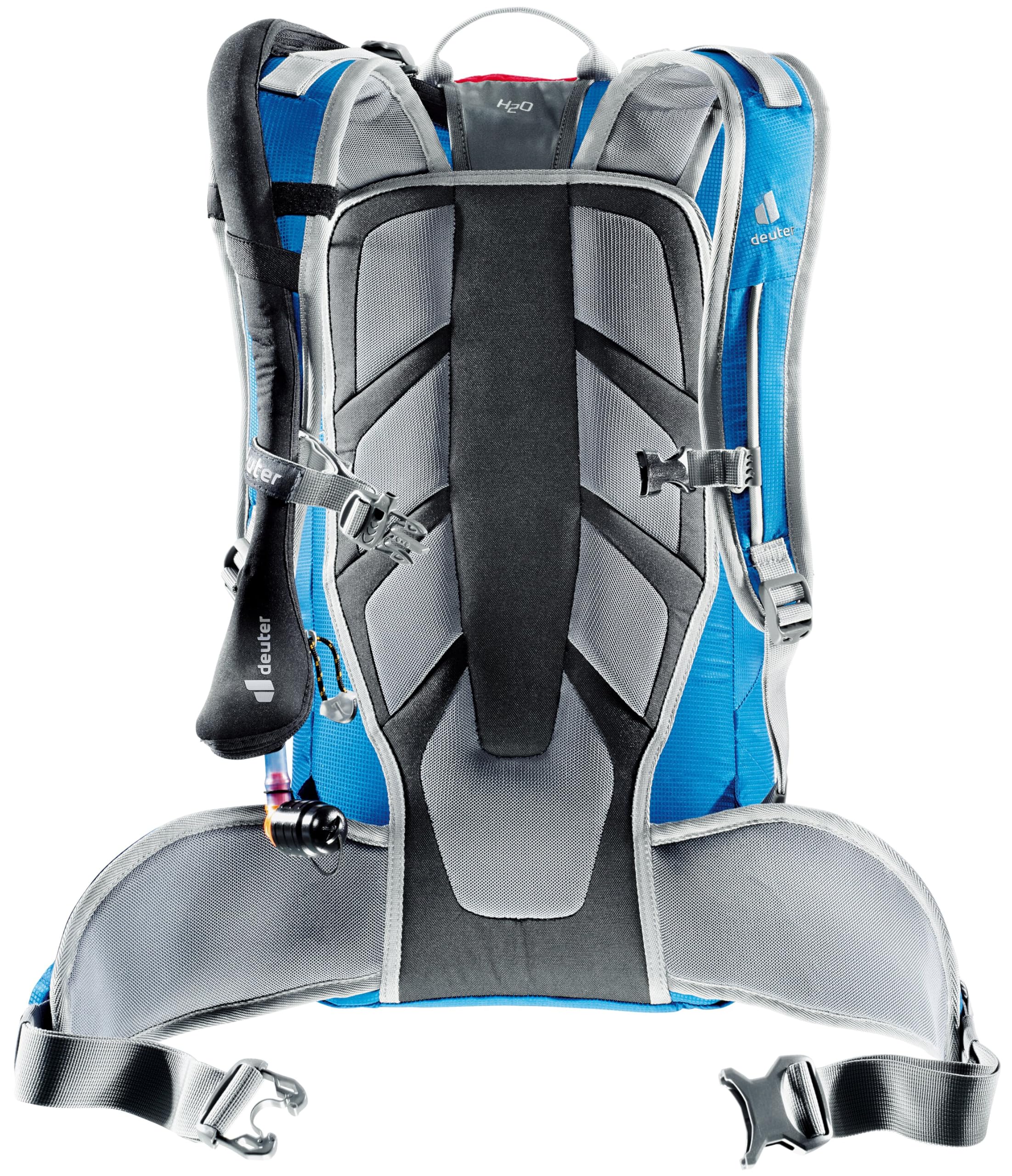 Deuter Streamer Tube Insulator with strap attachment demonstrates easy, hands-free carrying.