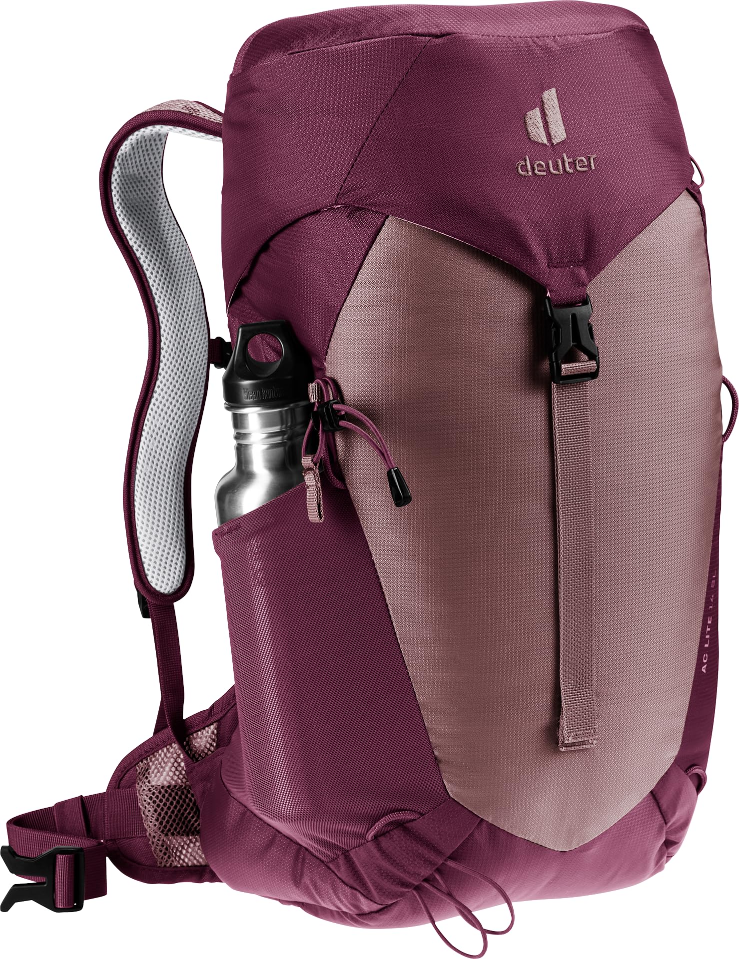 Stretch side pockets hold snacks or bottles for quick reach.