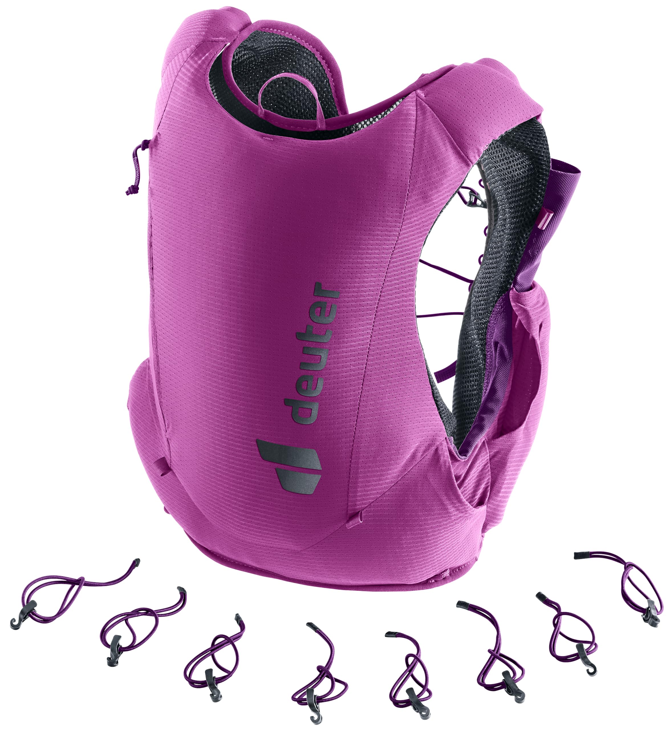 Deuter Traick 5 SL vest main compartment for food and extra layers.