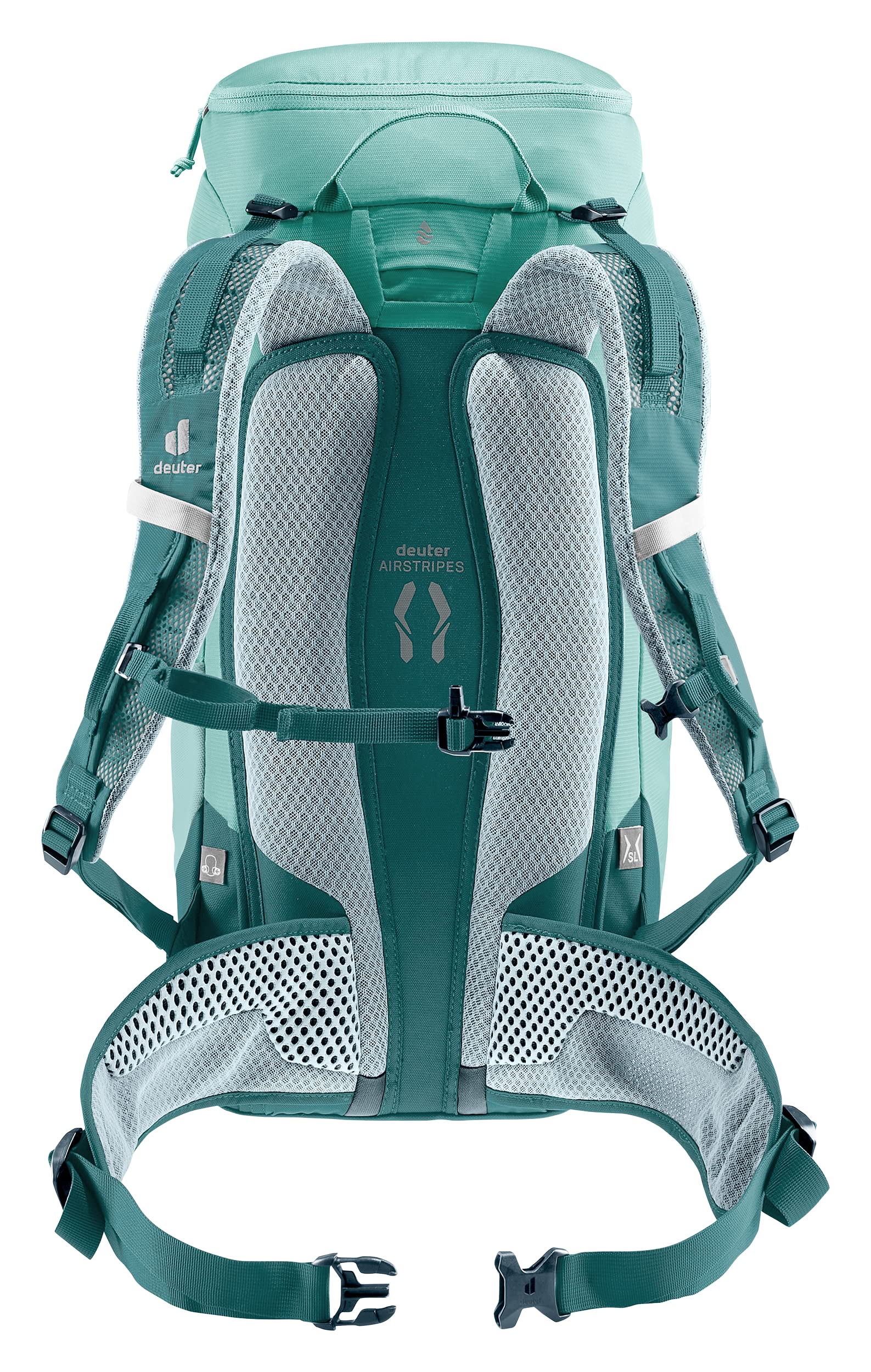 Deuter Trail 22L Women’s Fit highlights secure ergonomic shoulder design for hikers.
