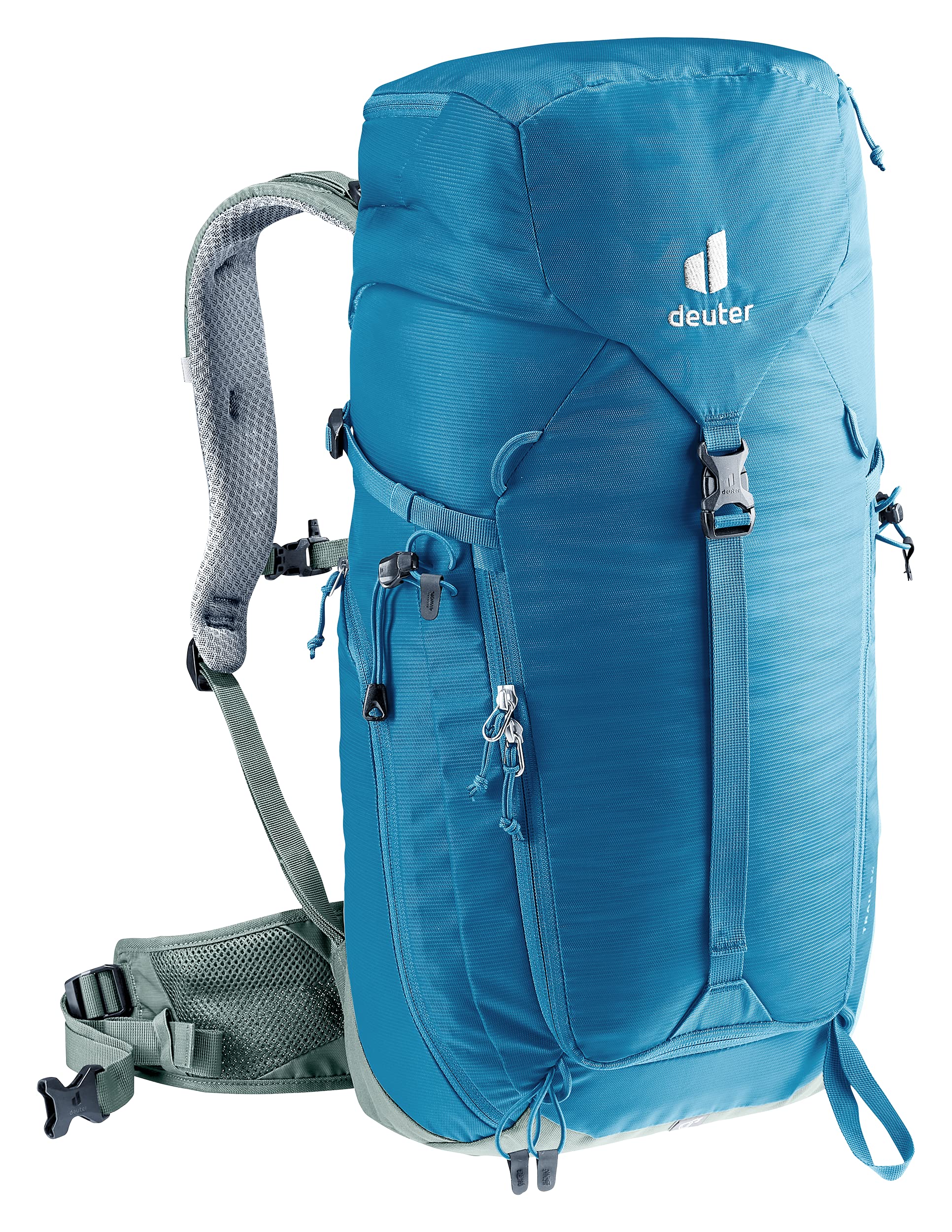 Detachable rain cover on the Deuter Trail 24L protects gear in wet conditions.