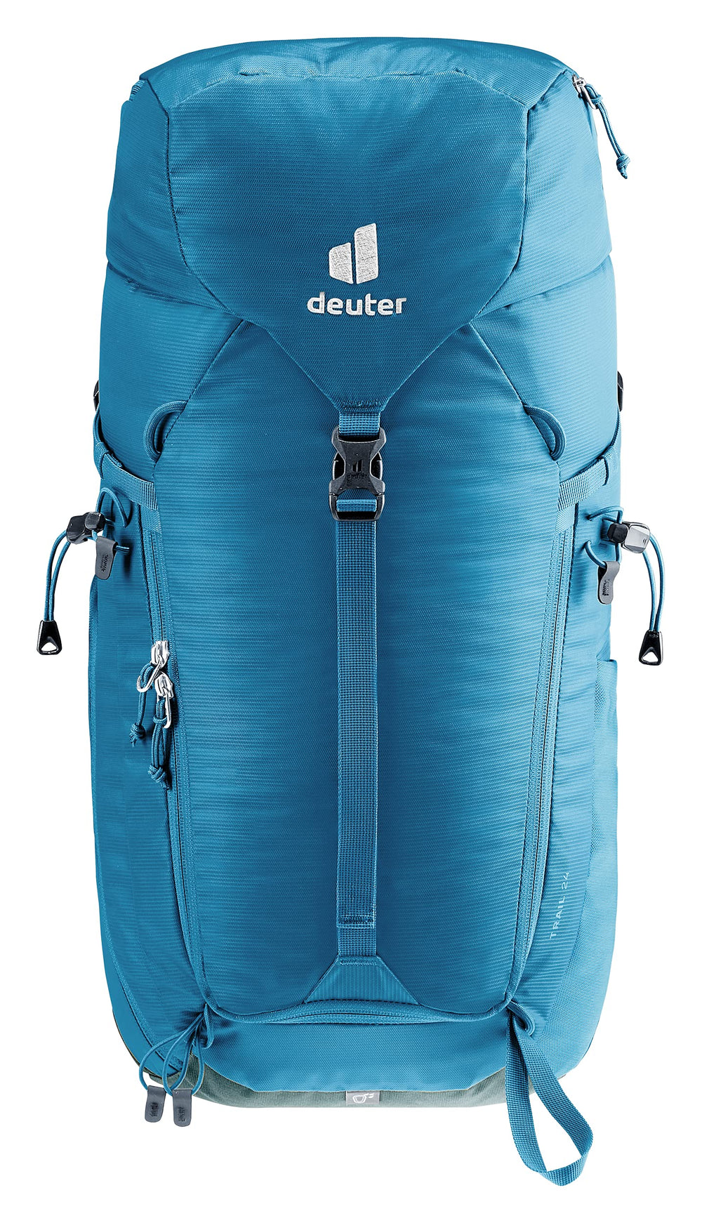 Front 2-way zip on the Deuter Trail 24L for quick access to essentials.
