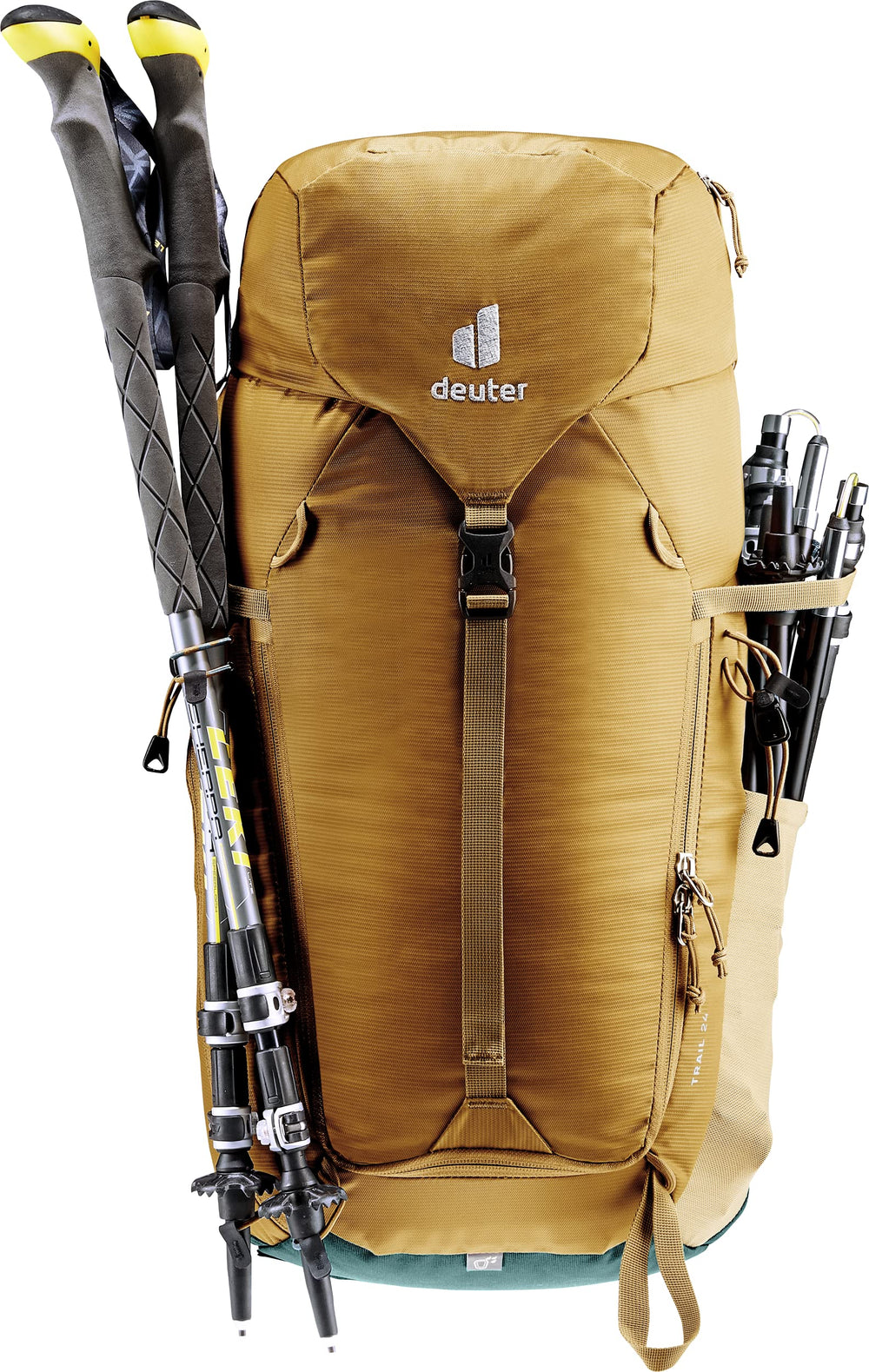 Deuter Trail 24L detachable lid keeps essentials accessible.