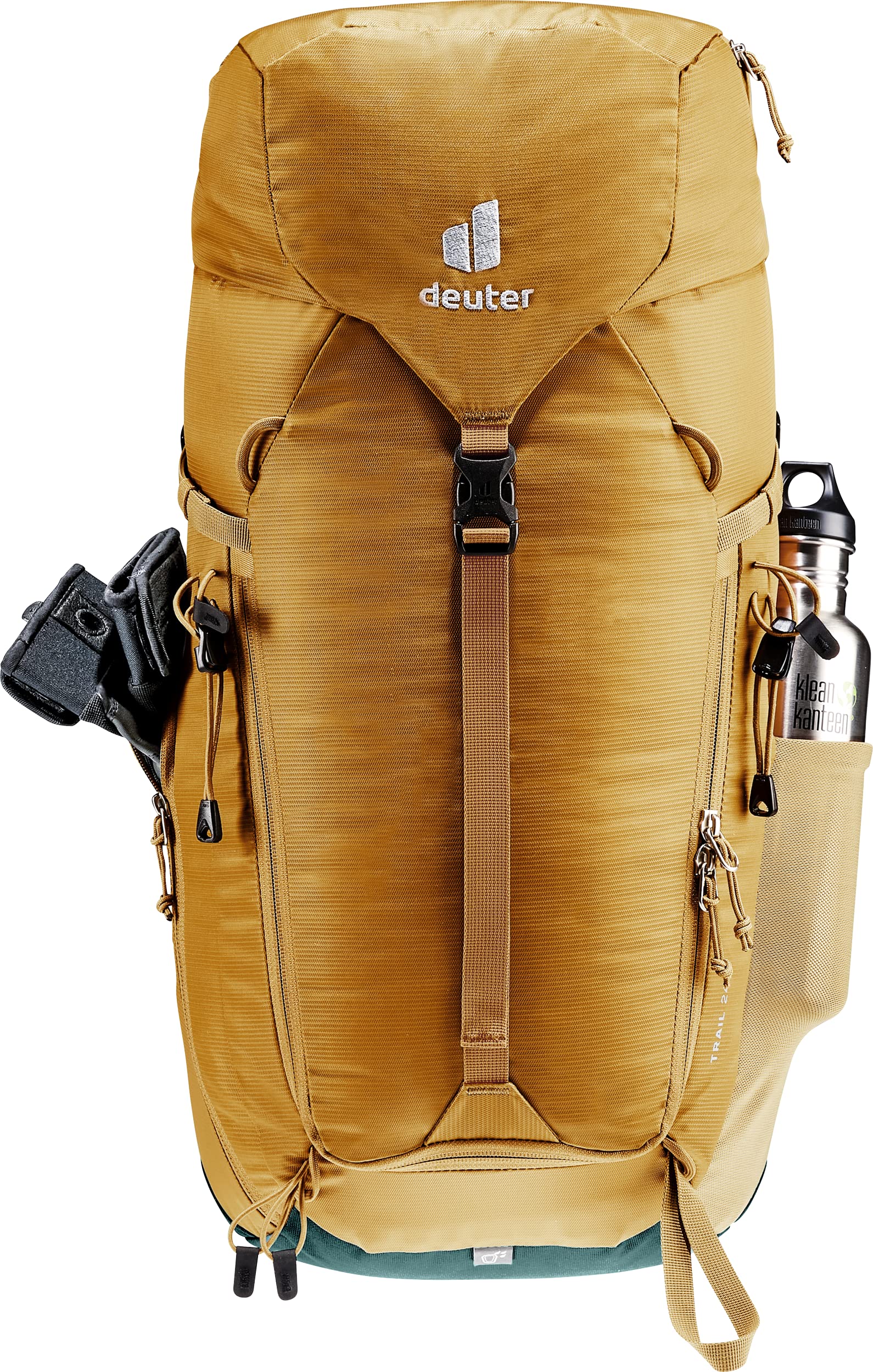Deuter Trail 24L front zip closure organizes gear.