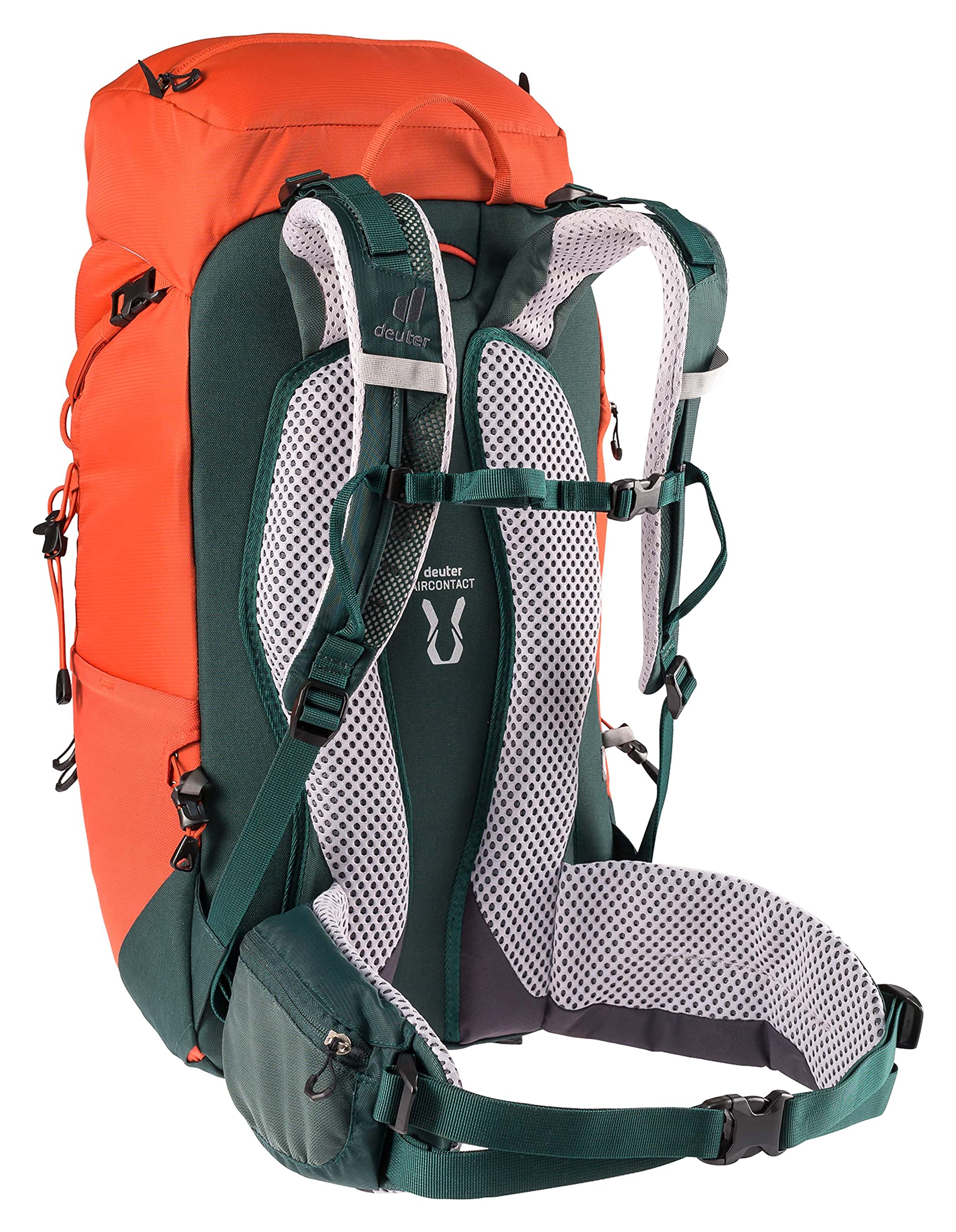 Deuter Trail 28 SL rain cover deployed to protect gear