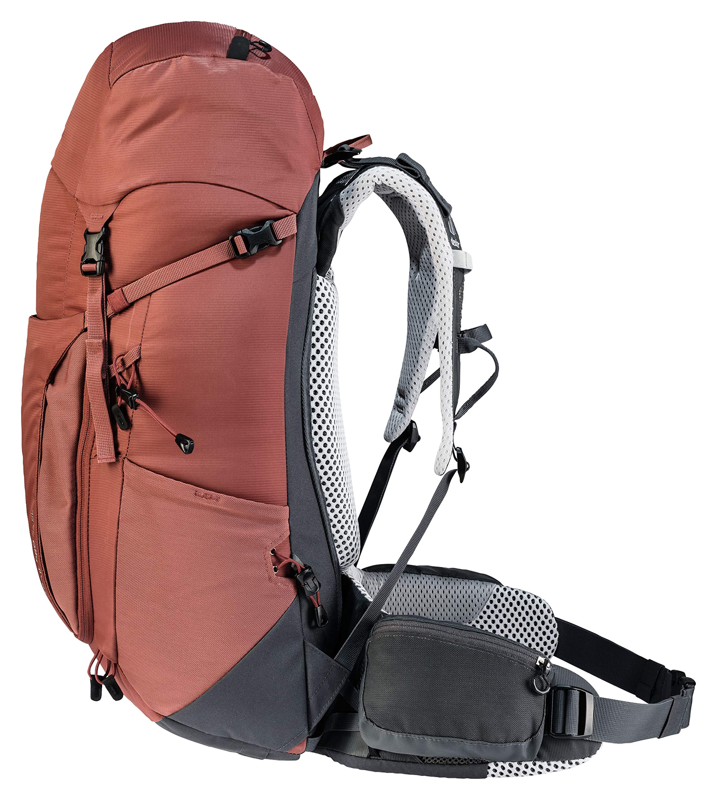 Front zip access on the Deuter Trail Pro 34 SL for quick packing on the trail