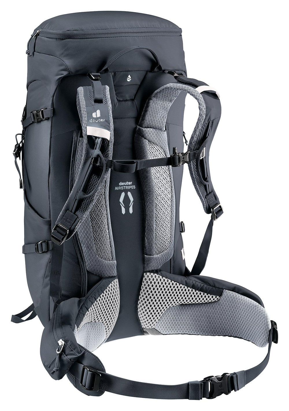 Deuter Trail Pro 34L SL stretch side pocket expands for extra layers.