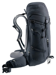 Deuter Trail Pro 34L SL women's fit reduces strain with tailored shoulder and hip cut.