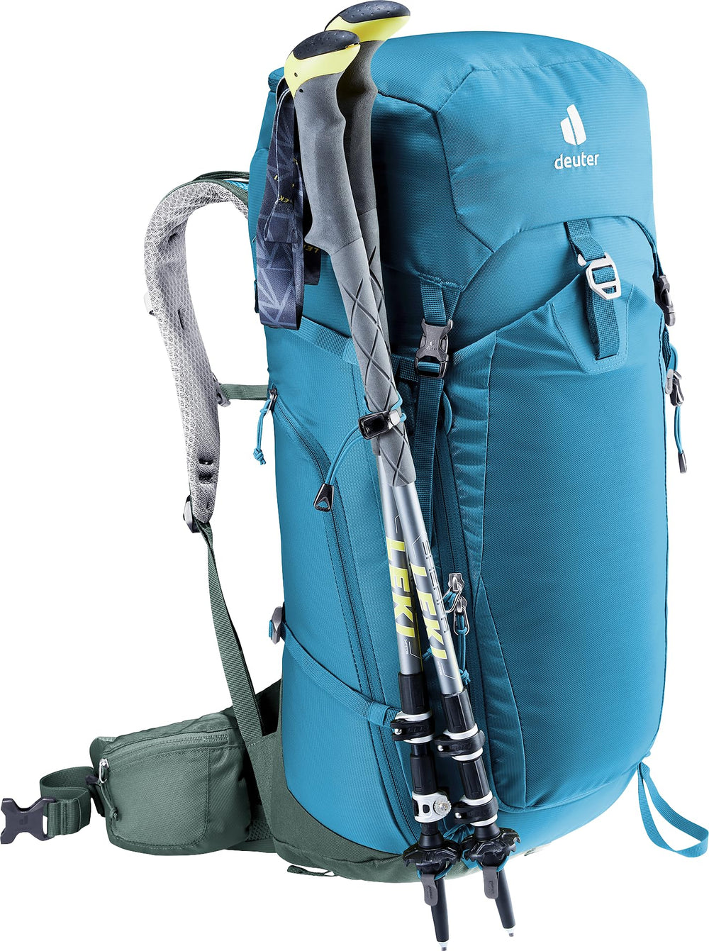 Deuter Trail Pro 36 trekking pole attachment enables quick setup