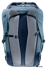 Deuter Utilion back system shows breathable Airstripes for all-day comfort.