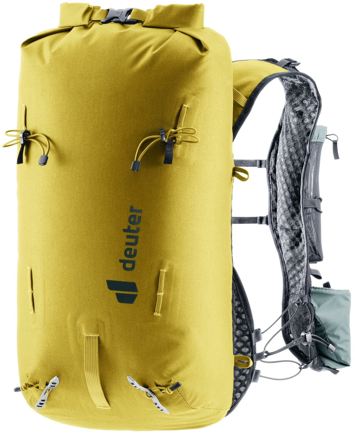 Deuter Vertrail 16L alpine backpack front view highlights lightweight, fast-hiking design.