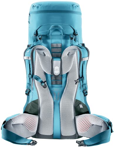Deuter Aircontact Lite 45-10 back system view highlighting ventilation on the move