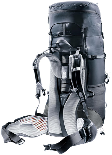 Deuter Women’s Aircontact Lite 45 + 10 SL bottom compartment keeps gear organized.