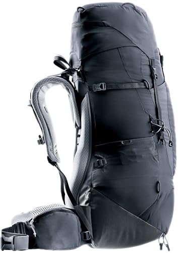 Deuter Women’s Aircontact Lite 45 + 10 SL shoulder straps highlight ergonomic comfort.